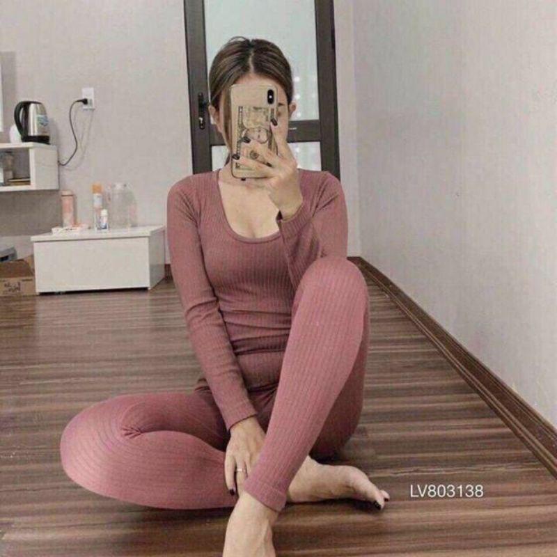 Bộ Quần Áo Giữ Nhiệt Len Tăm Henny Roe Hot Hit