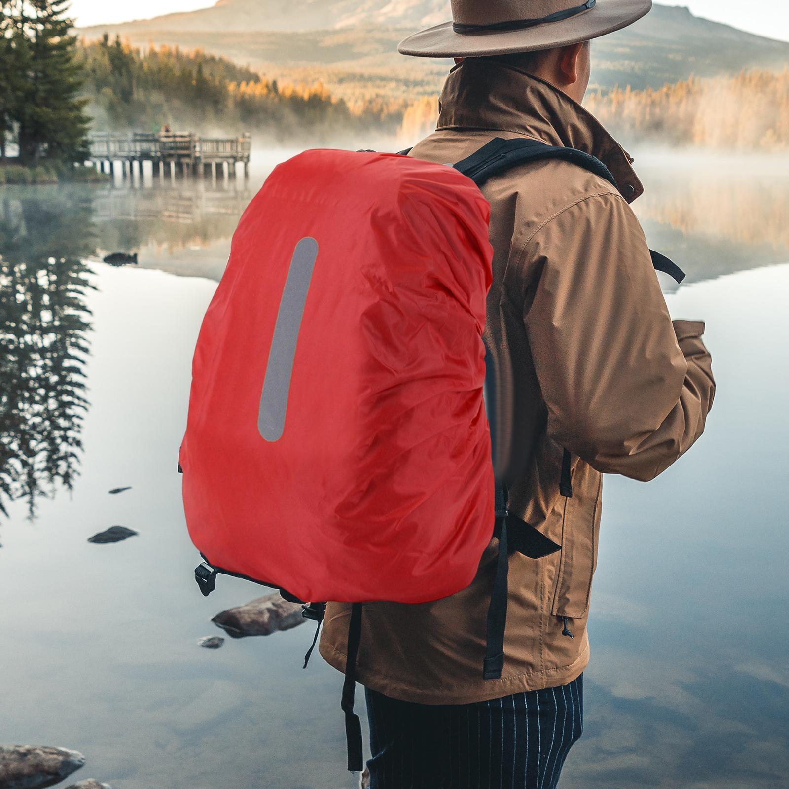 Backpack Rain Cover with Reflective Strip 30-40L for Bicycling Hiking Easily Install