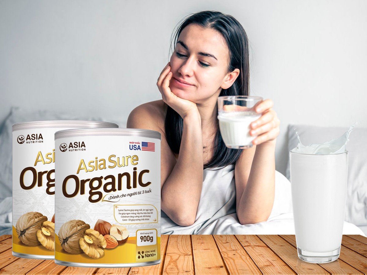 Sữa bột dinh dưỡng Asia Sure Organic tác dụng cân bằng dinh dưỡng phục hồi sức khỏe Asia Nutrition
