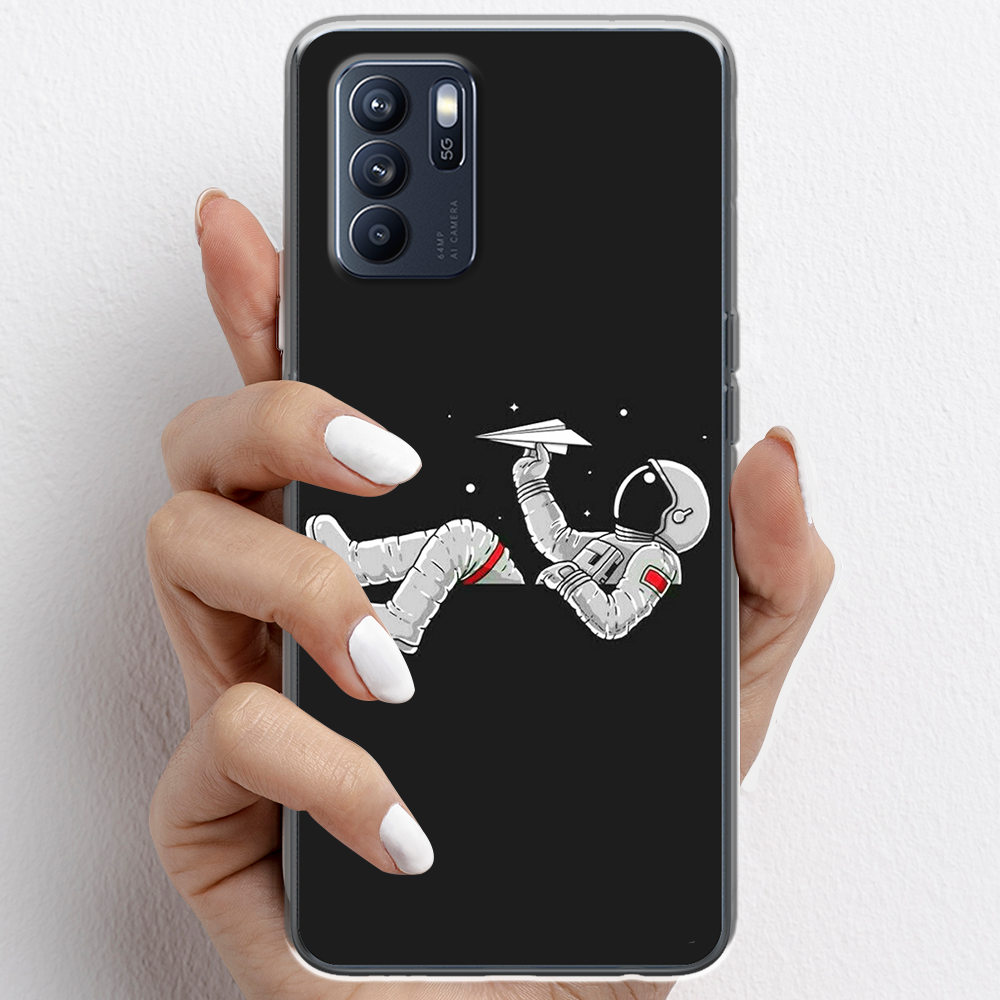 Ốp lưng cho Oppo Reno6 , Reno6 Z, Reno6 Pro nhựa TPU mẫu Phi hành gia