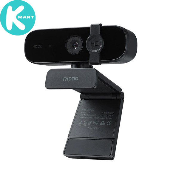 Webcam Rapoo C280  2K (2560 x 1440) 4MP 2K/30fps - hàng Chính Hãng