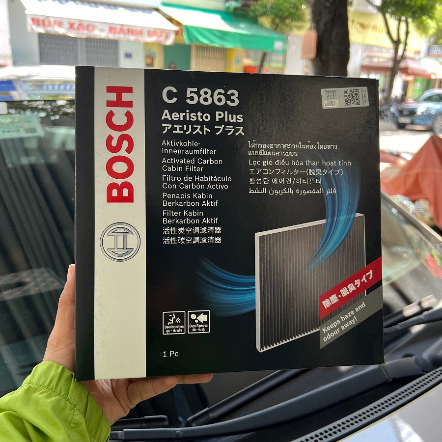 Lọc Điều Hòa Than Hoạt Tính BOSCH Ariesto Plus C5863 Cho Xe Honda Accord, Civic ,CR-V - Hibu
