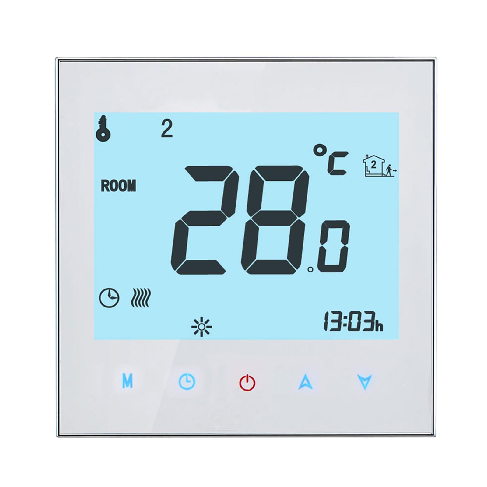 THP1000-WHPW Water Heating Thermostat Smart WiFi Digital Temperature Controller Tuya/SmartLife APP Control Backlit LCD Display Programmable Voice Control Compatible with Amazon Echo/Google Home/Tmall Genie/IFTTT 3A AC95-240V