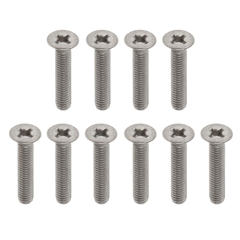 10 Pcs,M3 x 10mm, 1/4 Inch, Flat Head Grade 1 GR1 Titanium Machine Screws, Phillips Drive,Pitch 0.7