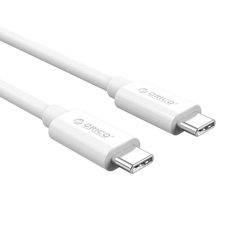 Cáp sạc và truyền dữ liệu 1m Type C to Type C ORICO CTC100M-10-WH - Hàng chính Hãng