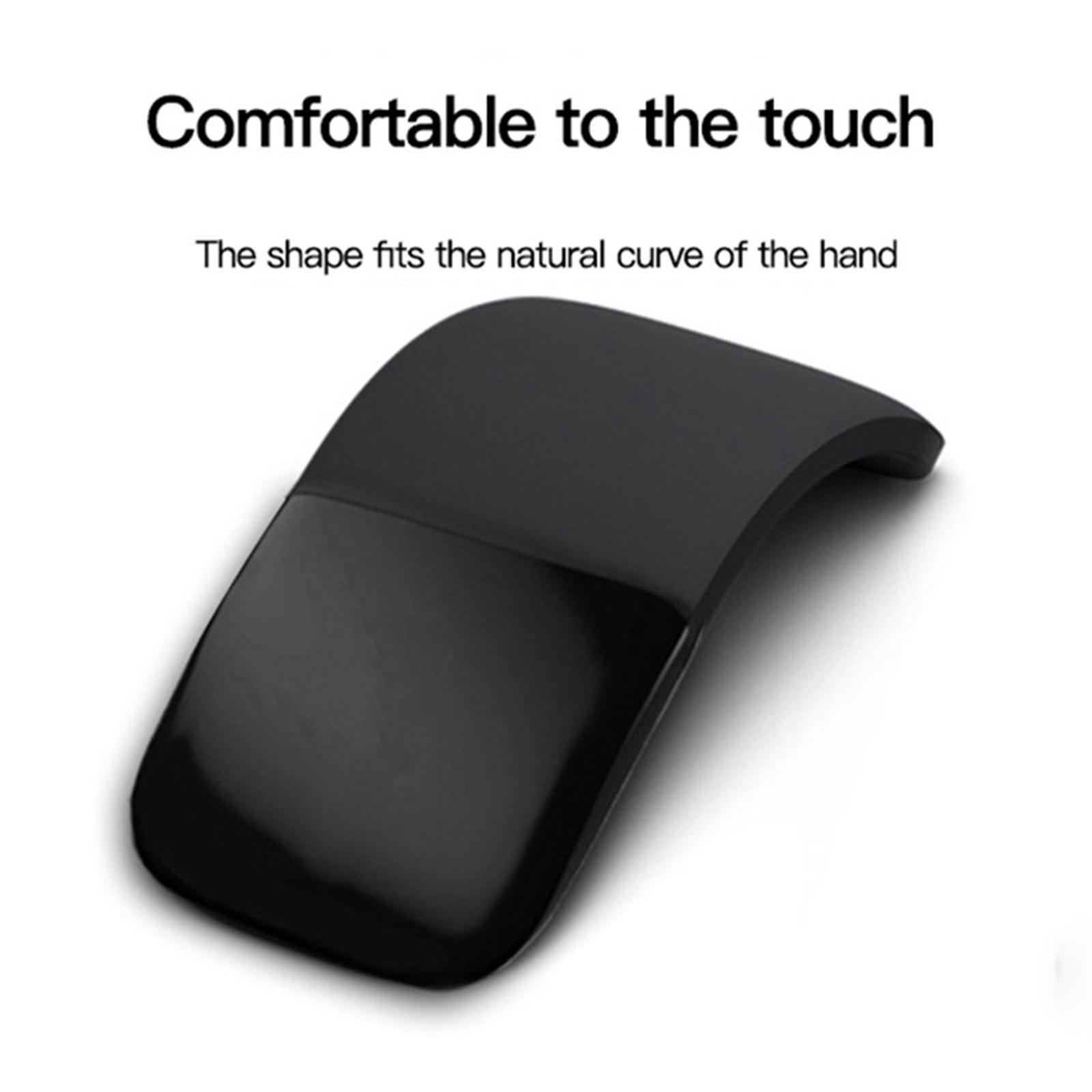 Bluetooth Touch Mouse Curved Mini Lightweight Folding for Tablet Laptop