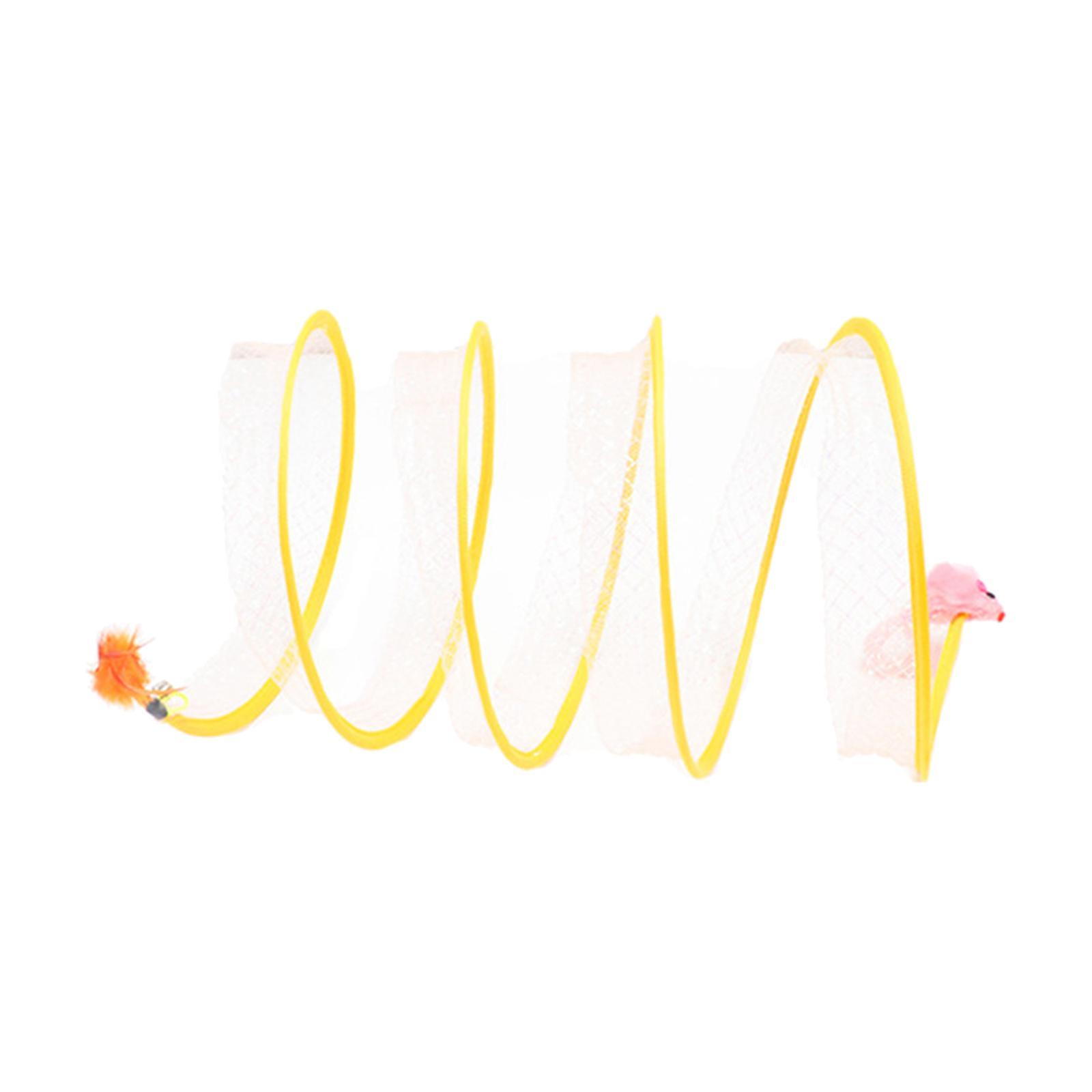 Folding Cat Tunnel Toy Collapsible Cat Tunnel Interactive Toy Portable for Kitty