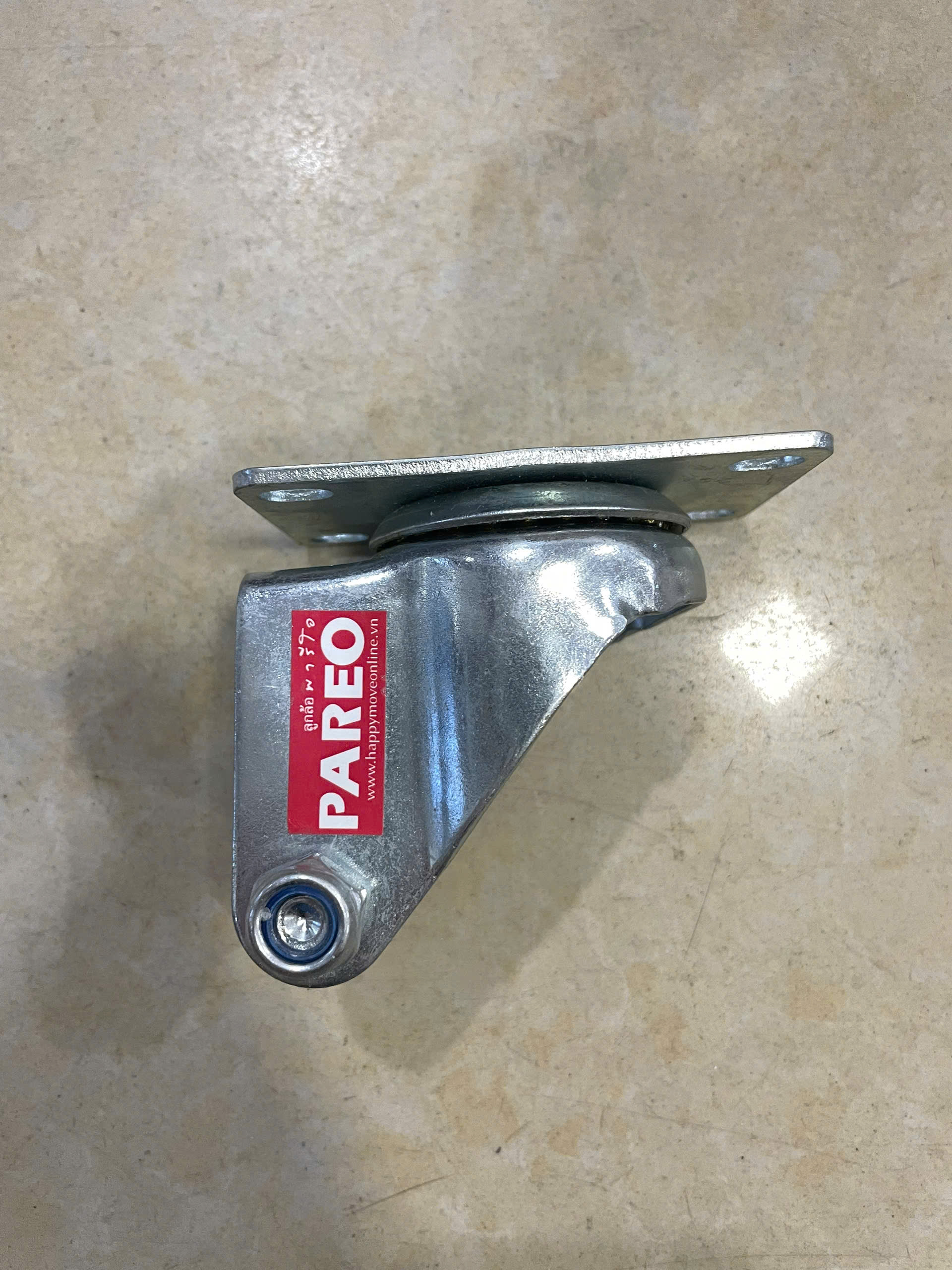 Phụ tùng, càng  rời, đế xoay không có bánh xe, kích thước 75mm, 100mm, 125mm - PAREO