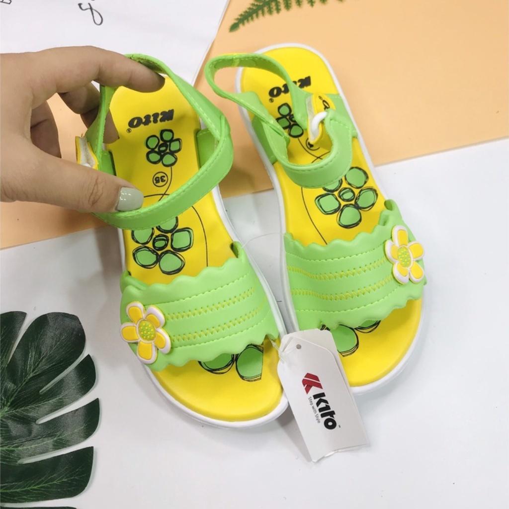 Dép sandal bé gái Kito YSDC 8093 , xốp nhẹ, đi êm chân - Cam - Tím