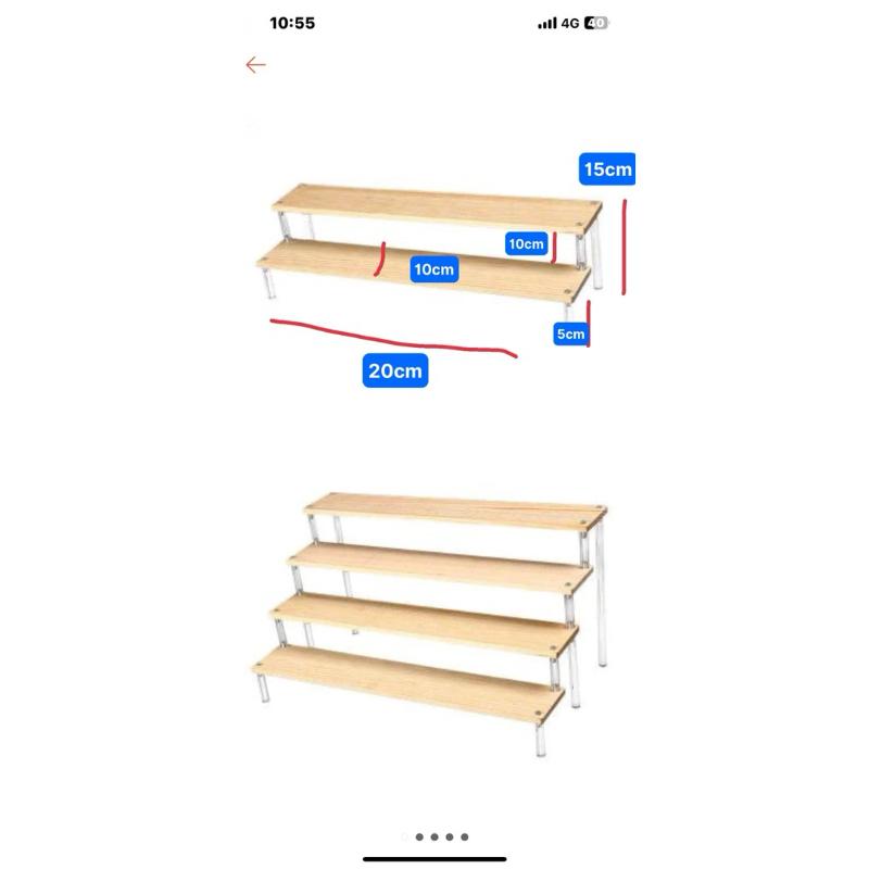 Kệ mica mặt gỗ trưng bày mô hình sẩn phẩm, nước hoa, Mỹ phẩm