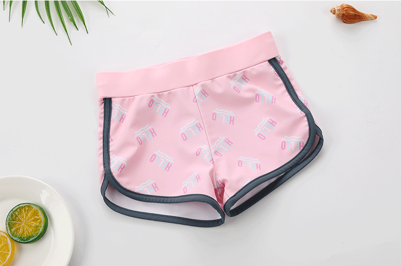 Cô Gái Hai Miếng Phù Hợp Với Trẻ Em In Chữ Đồ Bơi 3-12 Năm Kid Hoạt Hình Dễ Thương Đồ Bơi Cho Bé Đi Biển Áo Tắm