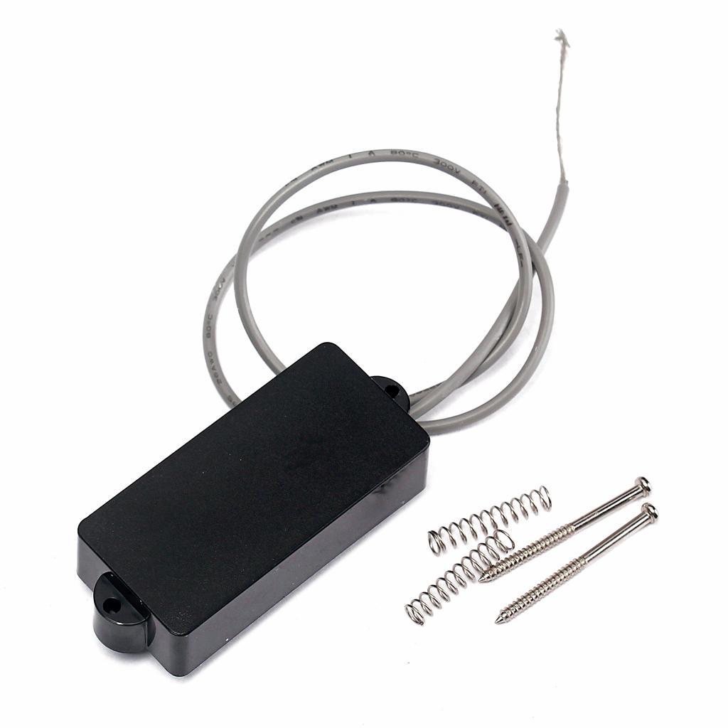Black Covered Single-coil 4-Pole Pickup for Cigar Box Guitar & Bass