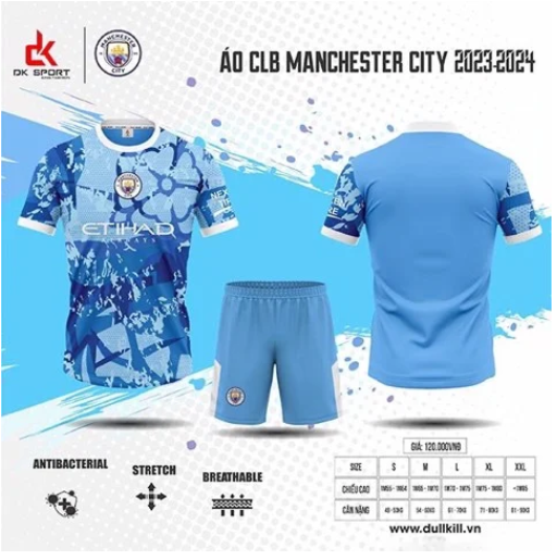 Quần áo Bóng Đá HD CLB Man City Xanh Biển 23/24 - Mẫu mới nhất