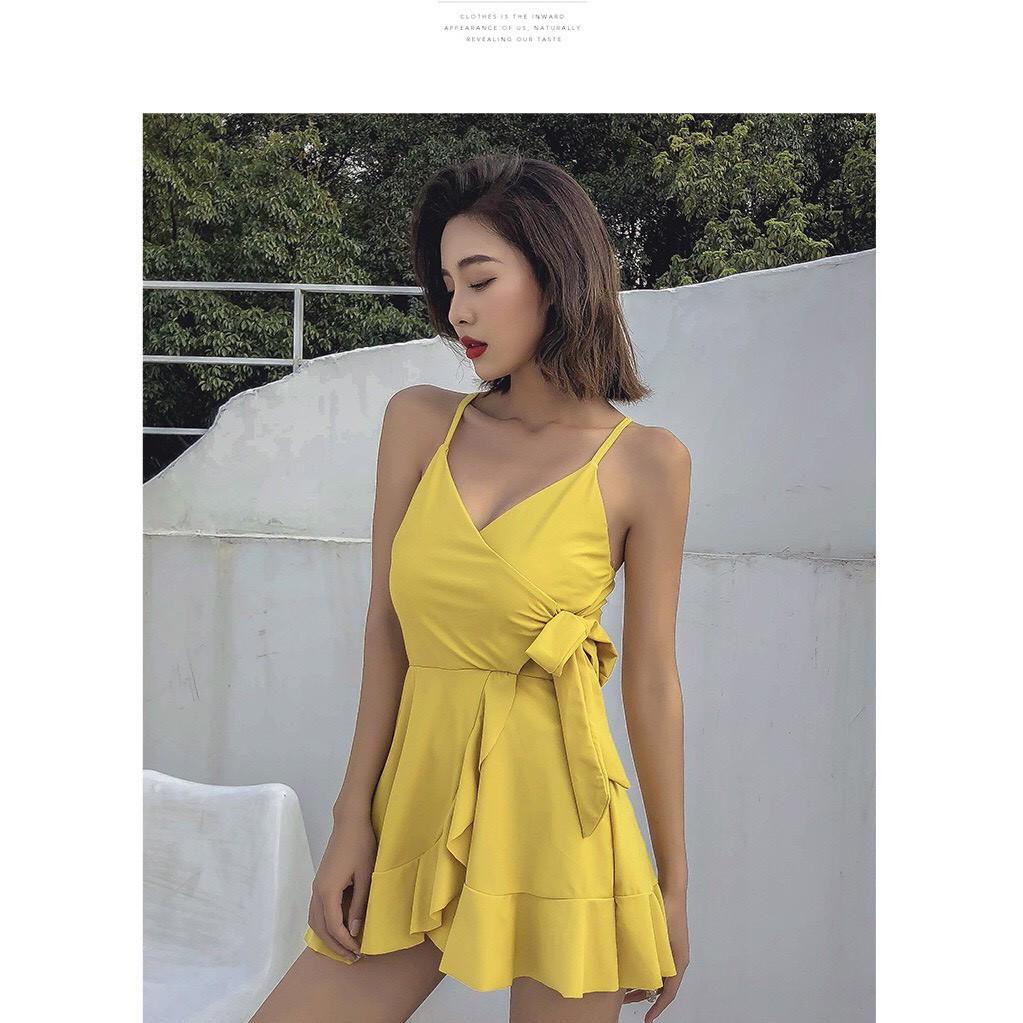 Bikini Bộ Đồ Bơi Liền Thân Bigsize Quần Váy Xòe Kín Đáo (hàng đẹp