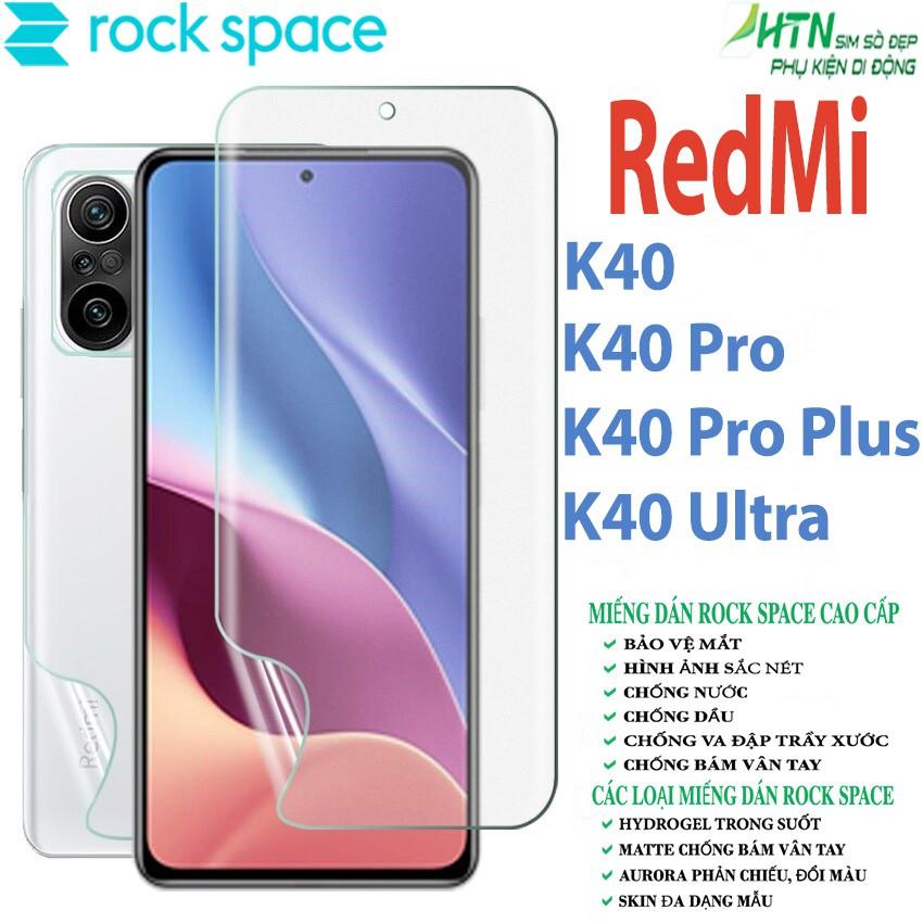 Miếng dán rock space dành cho Xiaomi Redmi K40/ K40 Pro/ K40 Ultra PPF Hydrogel dán màn hình/ mặt sau lưng điện thoại tự phục hồi vết xước nhỏ chống ánh sáng xanh cao cấp - Hàng chính hãng