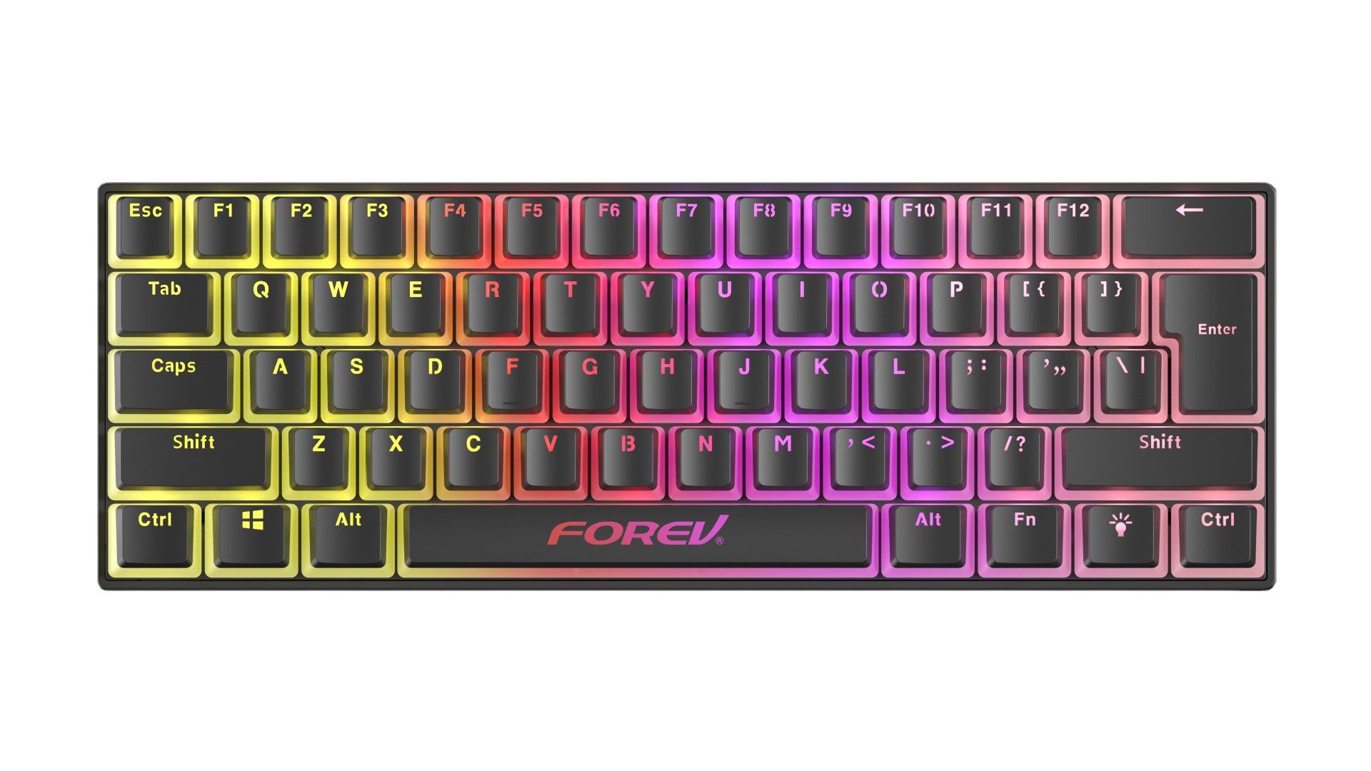 Đảm Bảo Chất Lượng Pudding Keycap Bàn Phím Cơ FV61S Chơi Game Thể Thao Điện Tử Xanh Trục Ranh Giới Tách Bàn Phím Cơ