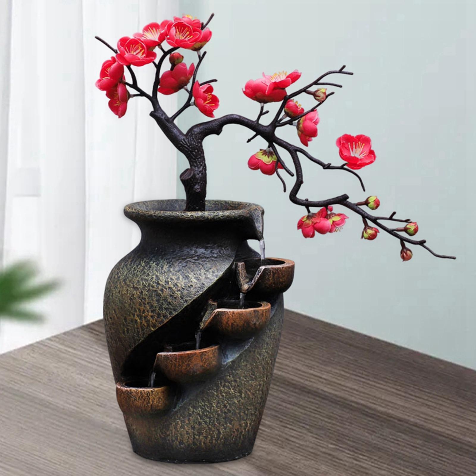 Waterfall Fountain Flower Landscape Office Decor