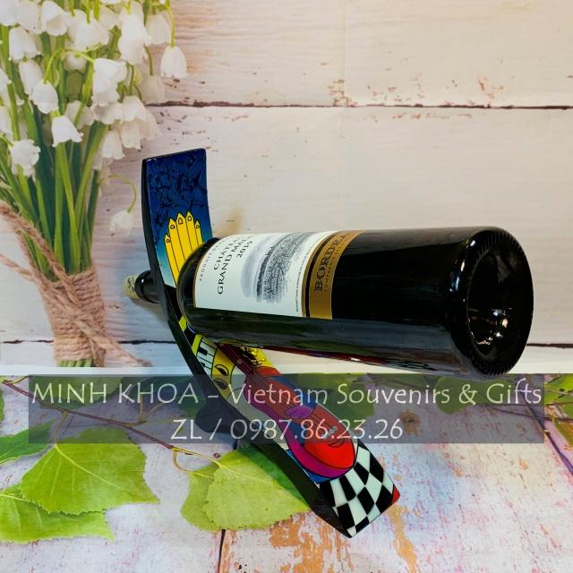 Gác Đỡ Chai Vẽ Sơn Mài Lập Thể Picasso Giao Mẫu Ngẫu Nhiên - Balancing Wine Bottle Holders