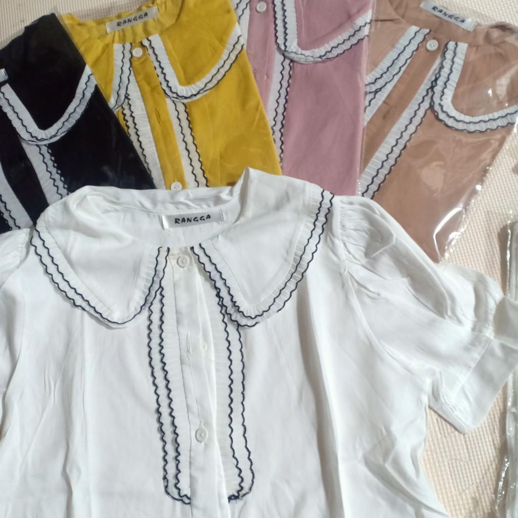 Áo sơ mi bèo ngắn tay, áo sơ mi viền bèo công sở 50k bao đổi trả