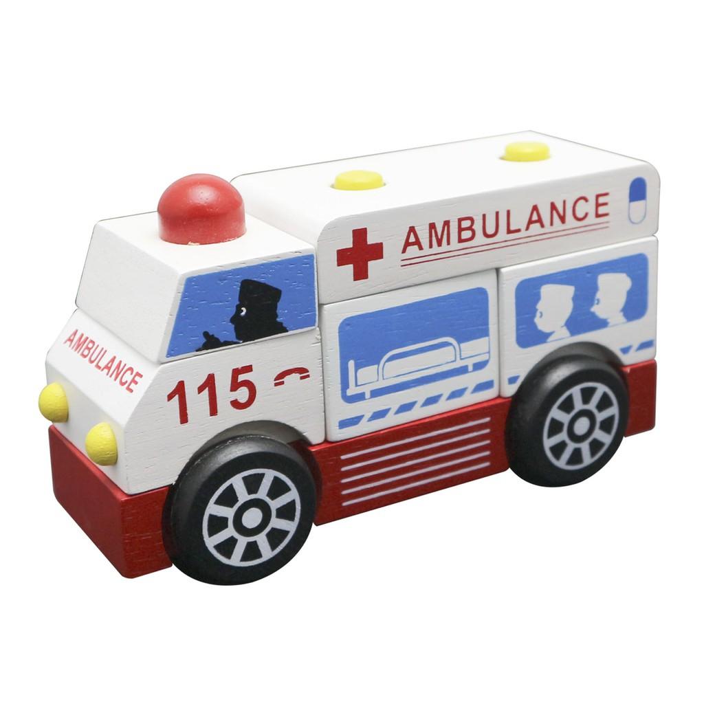 Đồ Chơi Gỗ Winwintoys - Lắp Ráp Mô Hình Xe Cứu Thương 69302
