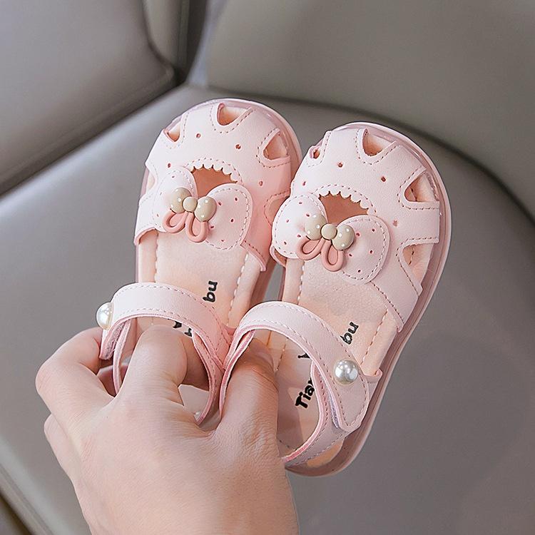 Sandal Cho Bé Gái Từ 0- 3 Tuổi Đế Mềm Chống Trơn Trượt Dép Tập Đi Cho Bé Gái Phong Cách Hàn Quốc D74