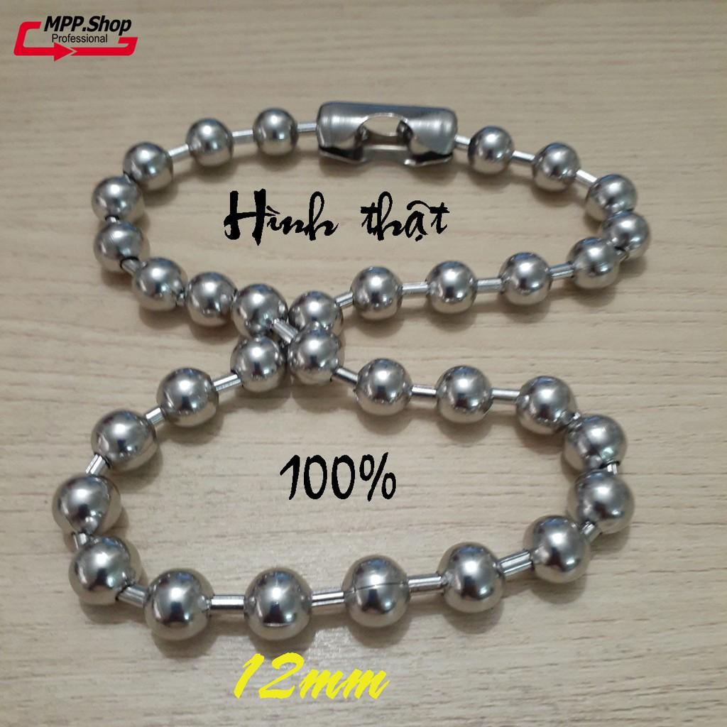 Dây chuyền bi to cực đại 12 mm - inox cao cấp không đen - đem lại phong độ, cá tính, lịch lãm cho người đeo