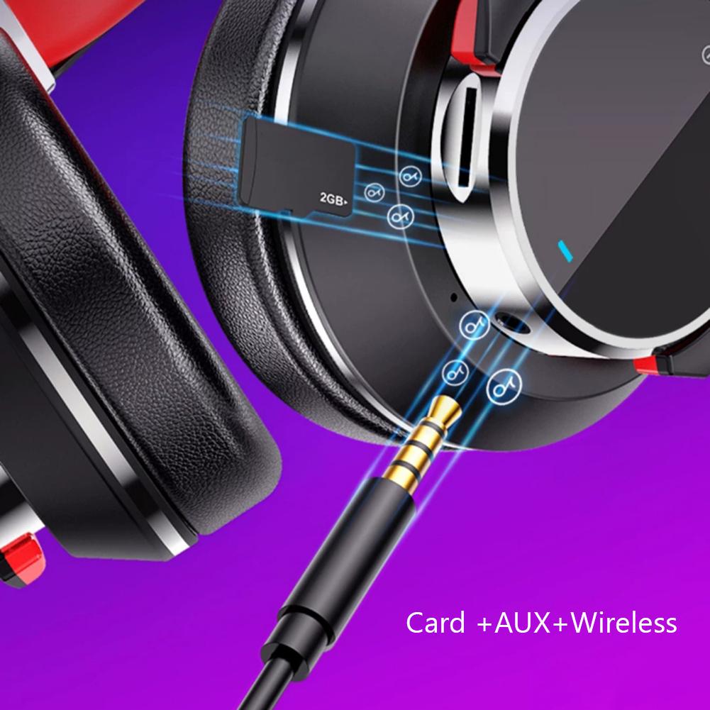 Tai Nghe Gaming Chụp Tai Headphone Máy Tính Máy Tính Game Thủ Tai Nghe Trên Tai Bluetooth-Tương Thích Có Thể Gấp Gọn Tai Nghe Chơi Game