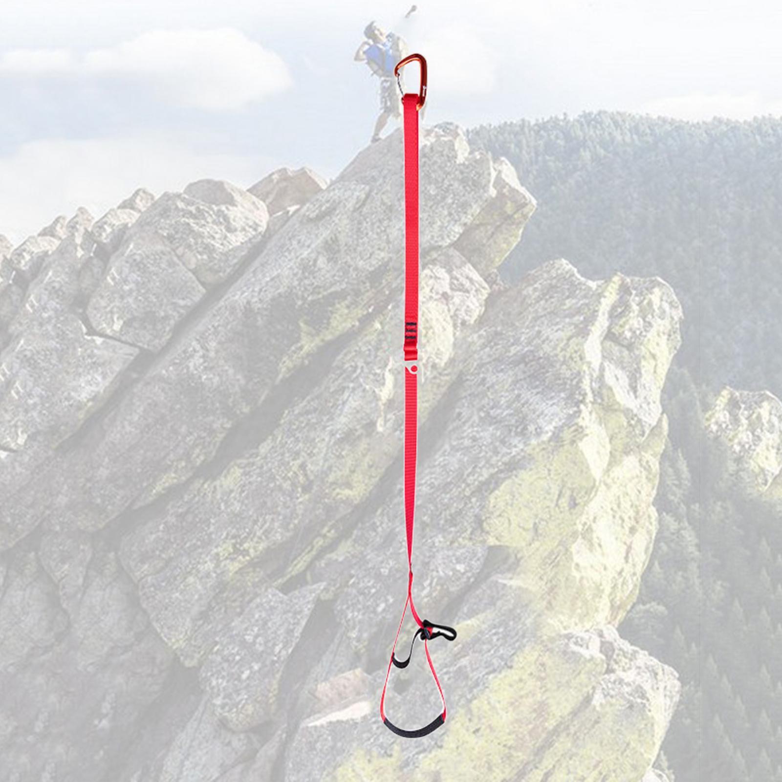 Climbing Foot Ascender Riser 80-130cm Adjustable Caving Foot  Loop Strap