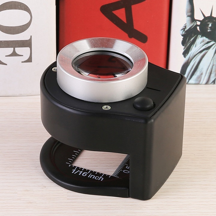 Kính lúp 30X để bàn cao cấp có thước đo K2106