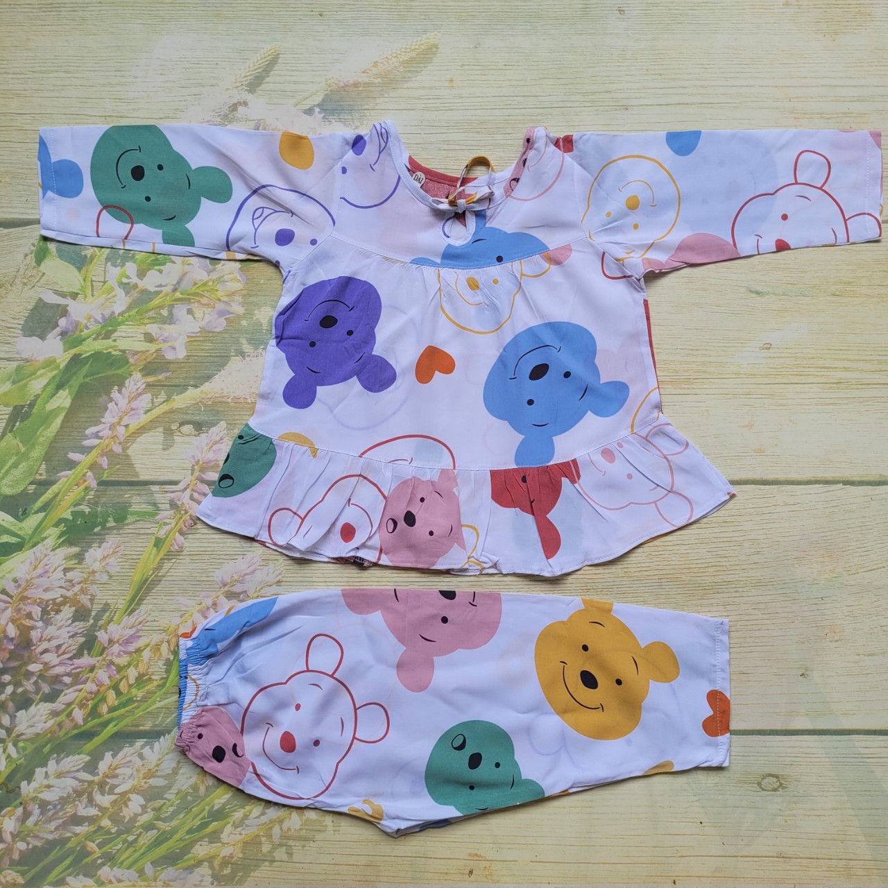 ĐỒ BỘ TÔN TAY DÀI BÉ GÁI SIZE 5