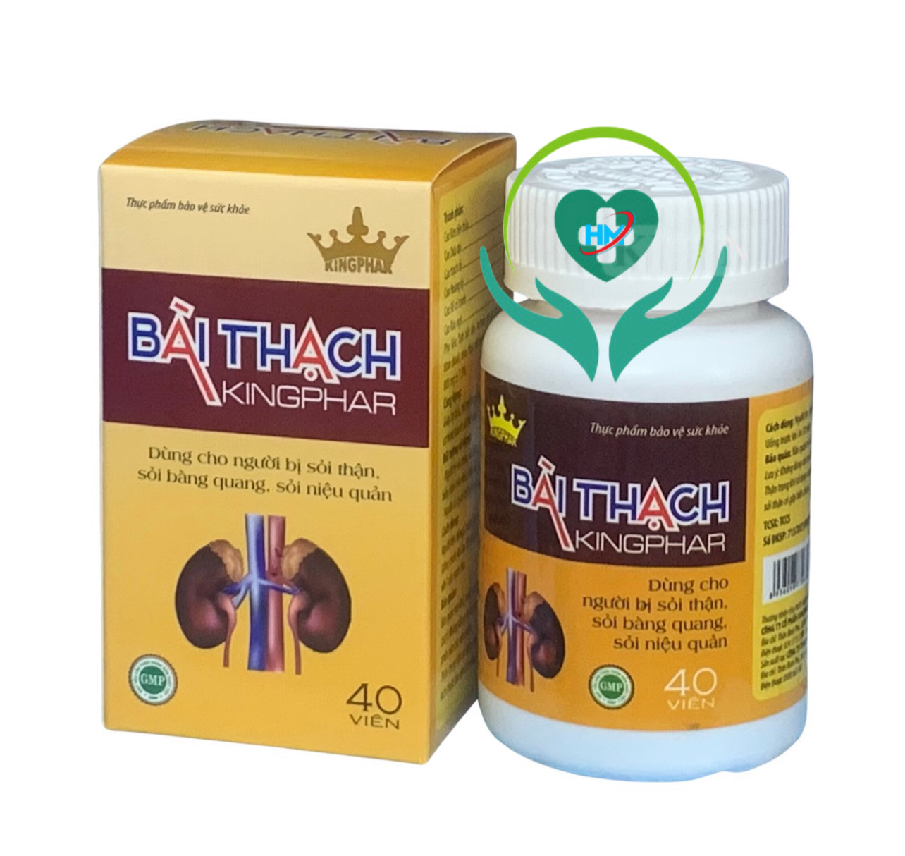 Viên Uống Lợi Tiểu BÀI THẠCH Kingphar 40 Viên - Hỗ trợ giảm nguy cơ viêm đường tiết niêu, sỏi thận, sỏi bàng quang