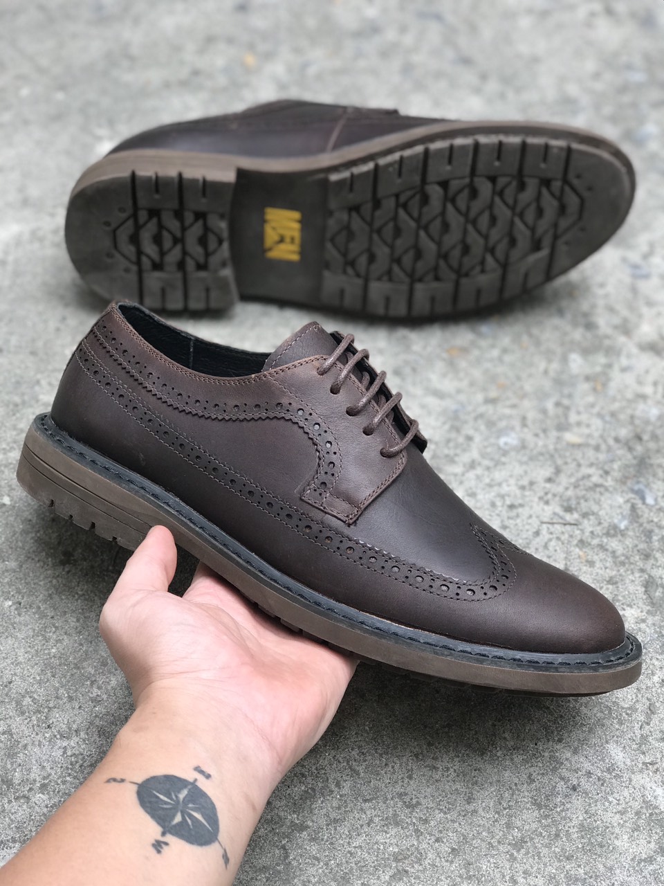 Giày tây nam da bò cao cấp derby brogues