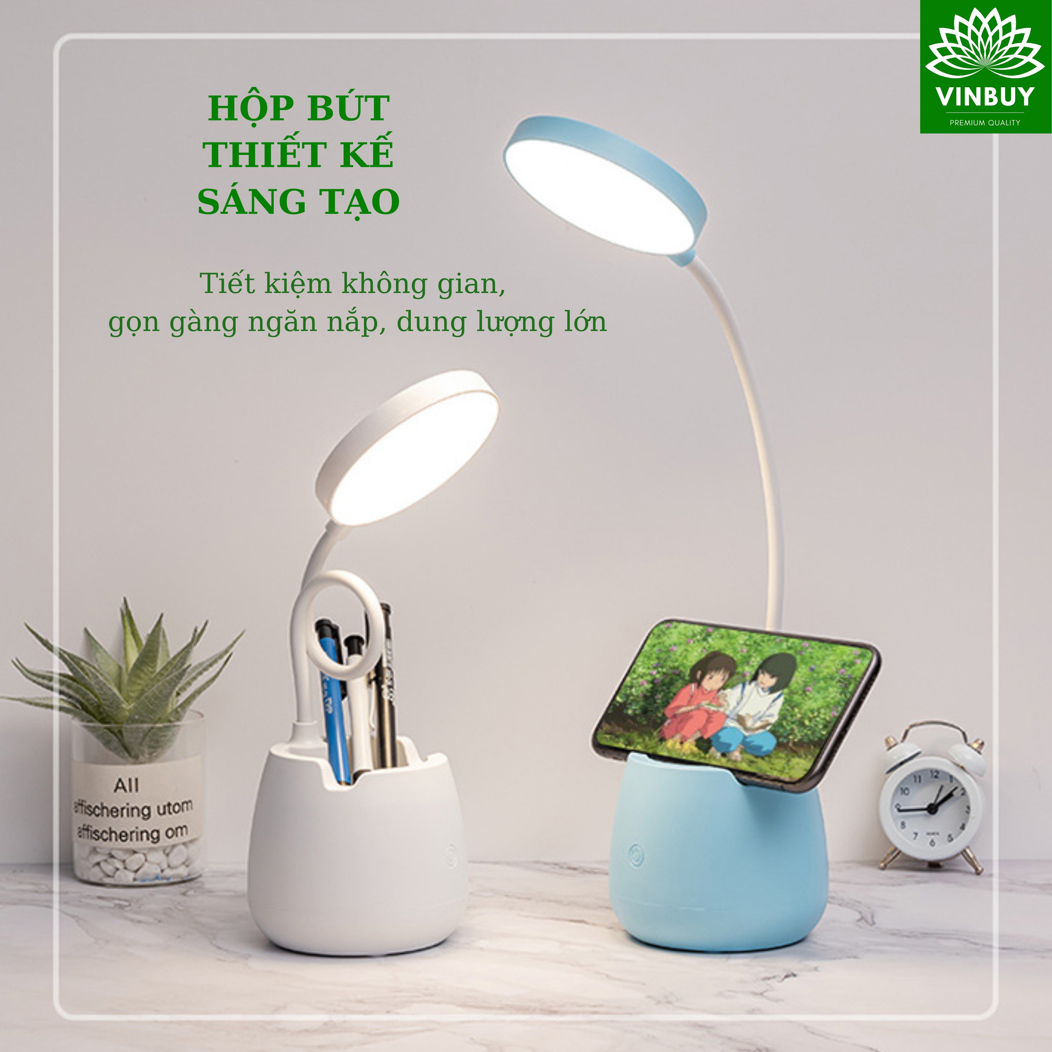 Đèn Học Để Bàn Chống Cận Thị, Đèn Bàn Led Tích Điện Đa Năng 3 Chế Độ Ánh Sáng Hỗ Trợ Đọc Sách, Làm Việc, Decor, Có Pin 4000mah - Hàng Chính Hãng - VinBuy