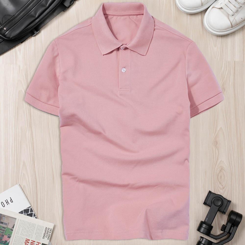 Áo thun nam POLO trơn vải cá sấu cotton cao cấp ngắn tay tông màu cực sang trọng lịch lãm