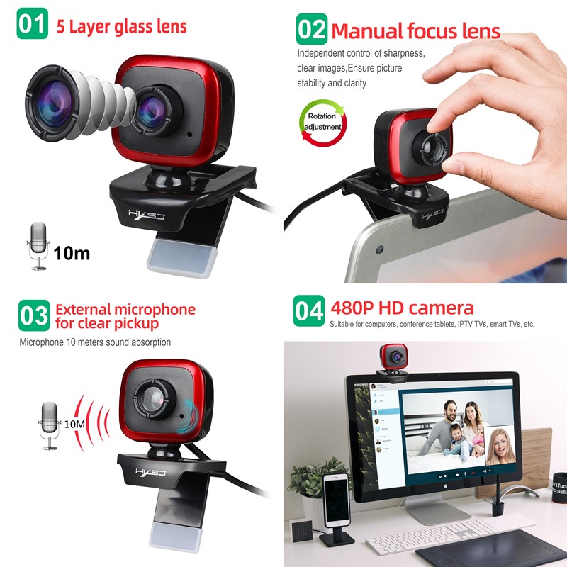 Webcam HYSJ A849S cho máy tính - hàng nhập khẩu