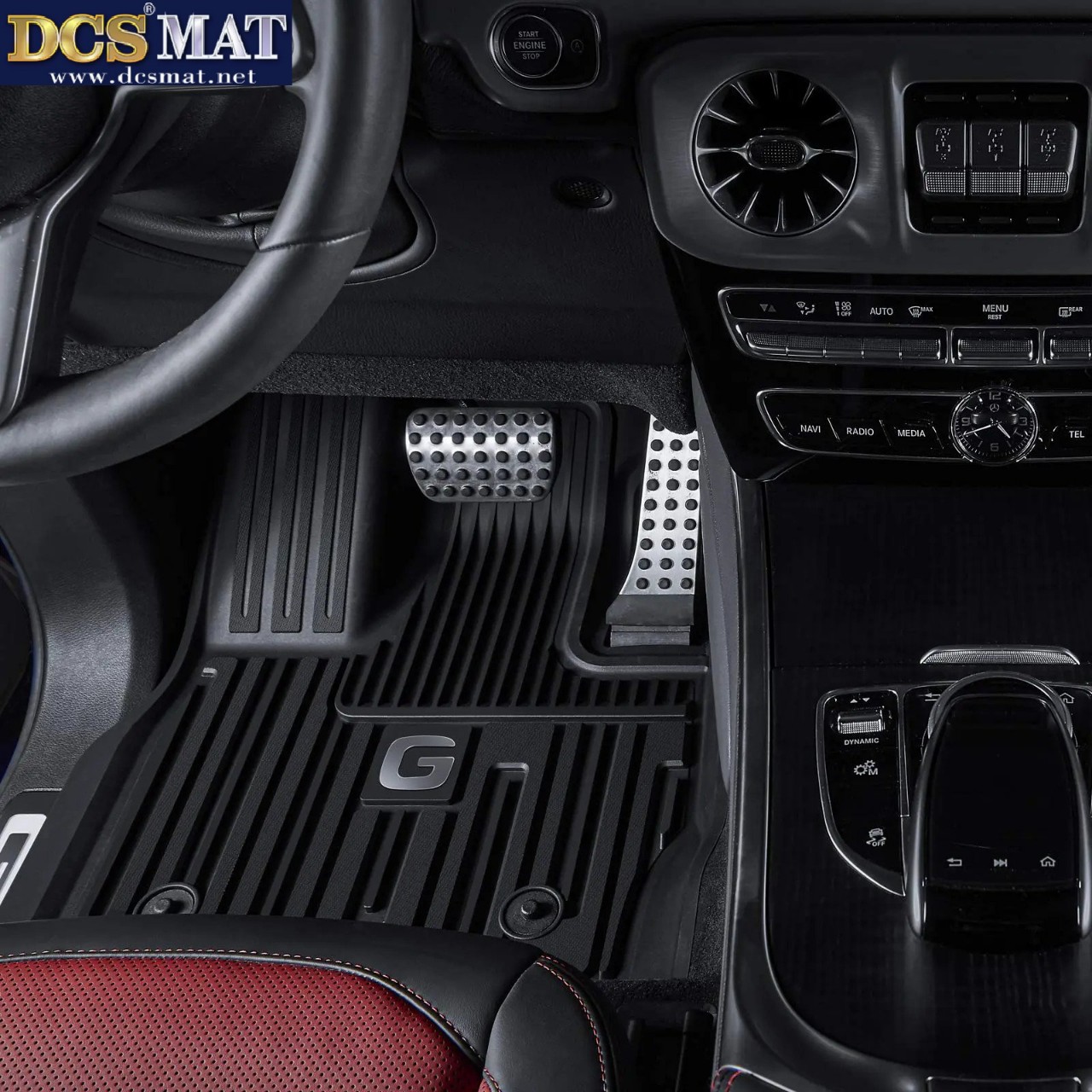 Thảm lót sàn xe ô tô Mercedes Ben G chất liệu nhựa TPE thương hiệu DCSMAT cao cấp,thiết kế chuẩn form xe