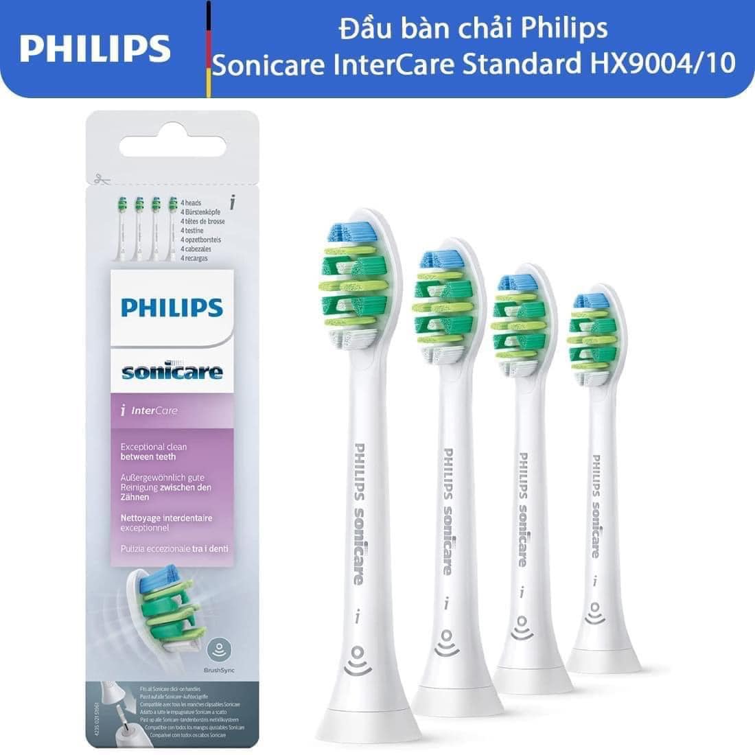 Đầu bàn chải Philips Sonicare InterCare Standard HX9004/10 (set 4 cái) hàng chính hãng