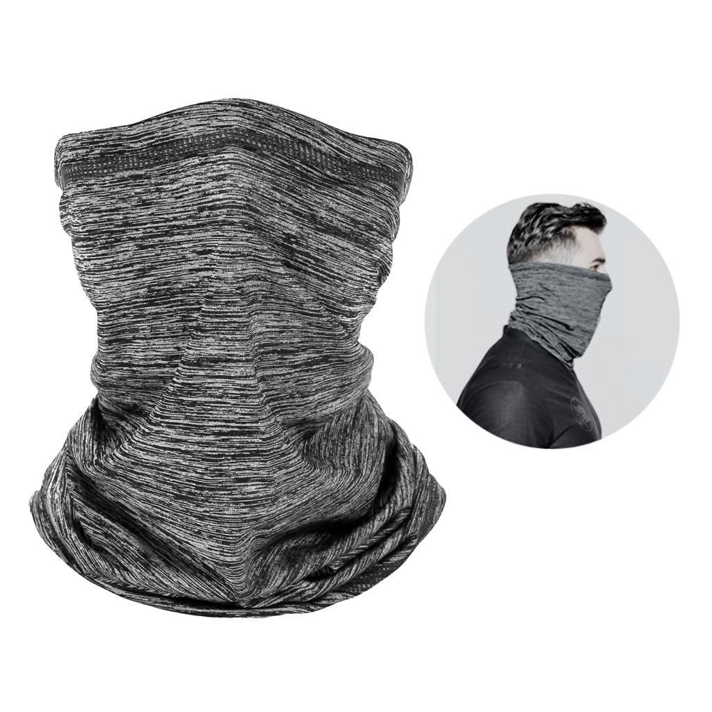2 Pieces Silk Like Cycling Face Cover Balaclava Scarf Unisex Neck Gaiter
