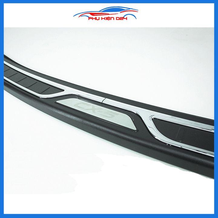 Ốp chống trầy cốp ngoài nhựa đen CX5, CX-5 2018-2019-2020-2021-2022 Mẫu 1 dán cốp sau chống xước trang trí xe