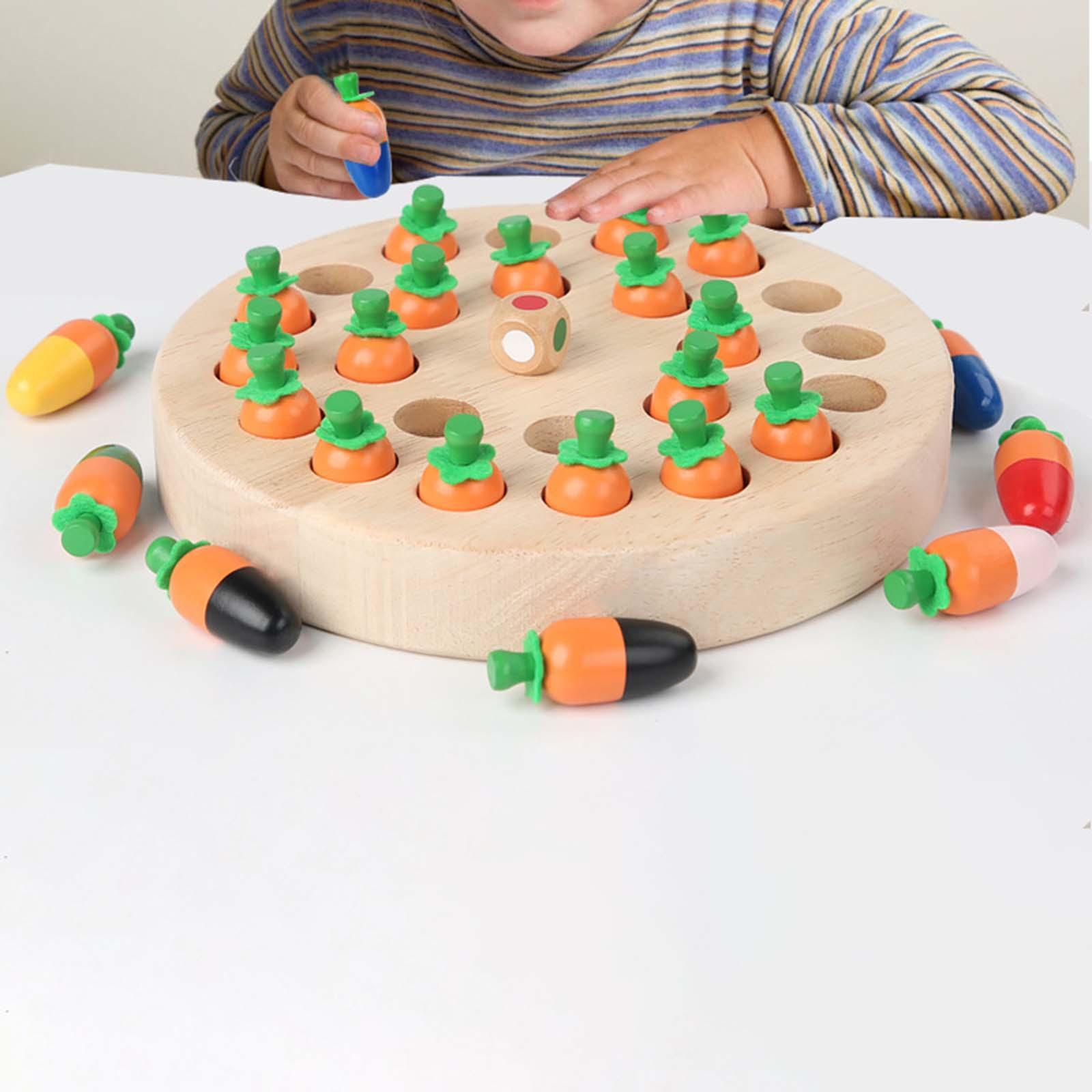 Montessori Wooden memory matching Game, Fun Block Board Game, Color Memory ,for Party Indoor