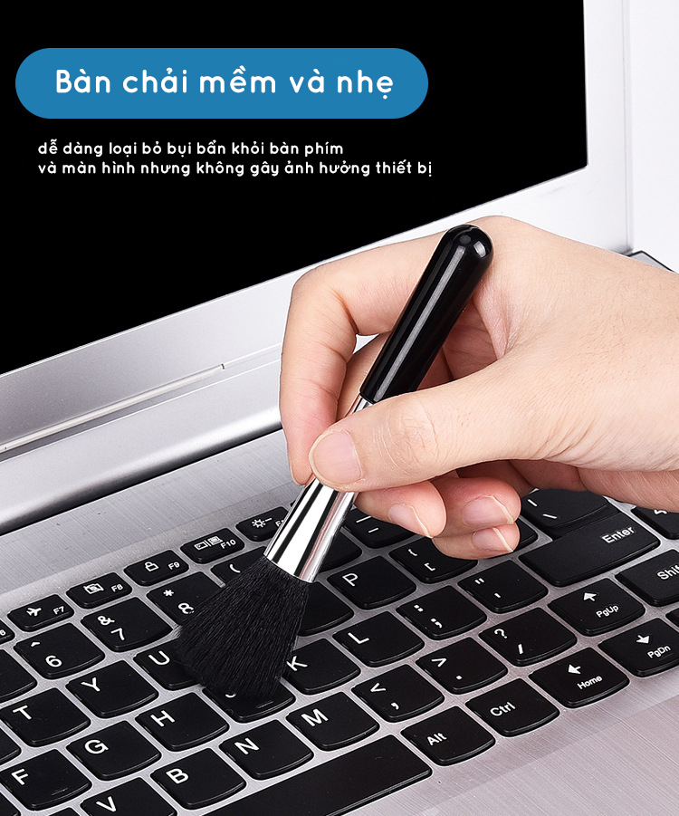 Bộ vệ sinh làm sạch cho Bàn Phím Macbook / Laptop / Airpods / Màn hình, Lỗ Loa, Cổng Sạc iPad / iPhone / Samsung / Smartphone