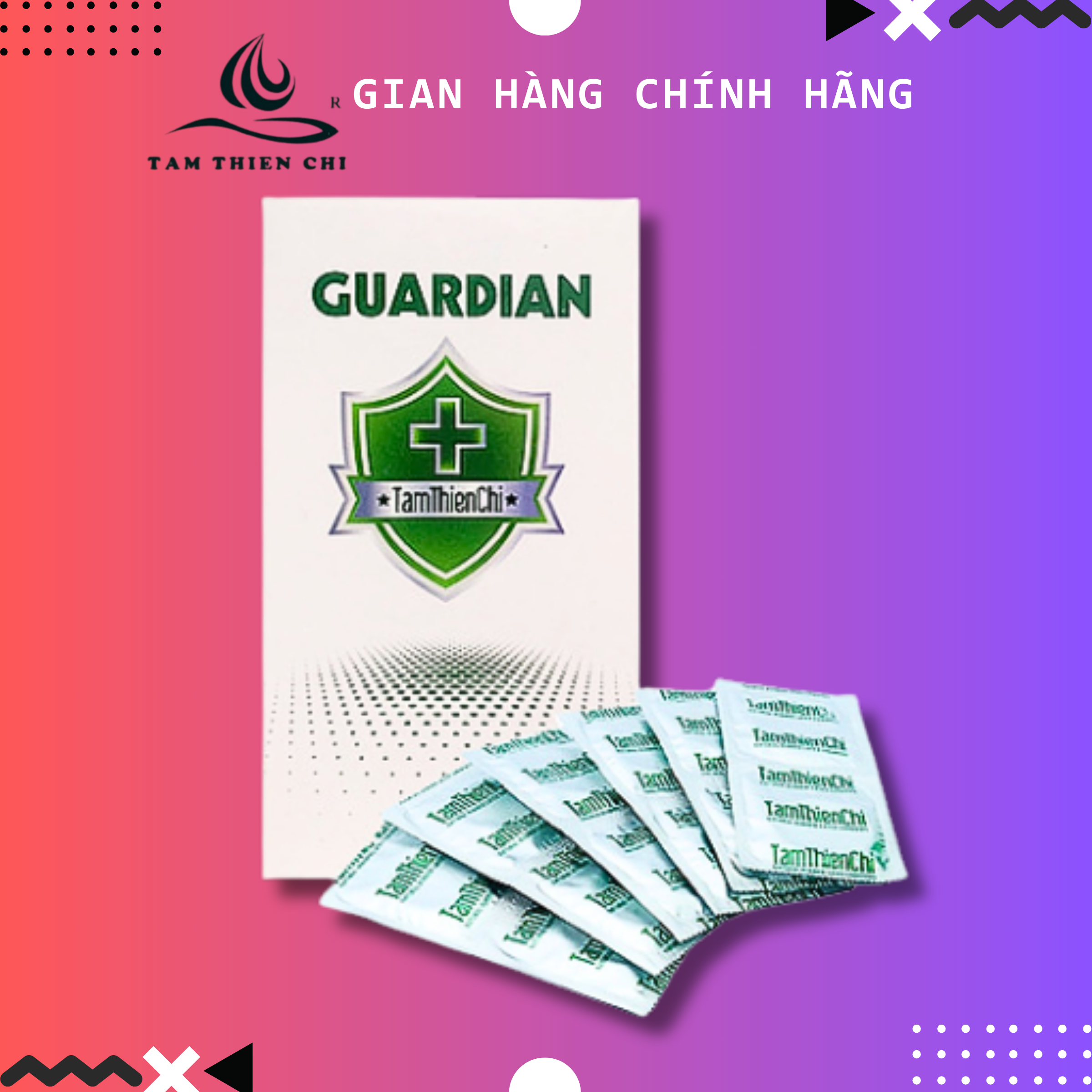 Bao cao su Tâm Thiện Chí Guardian hộp 12 cái