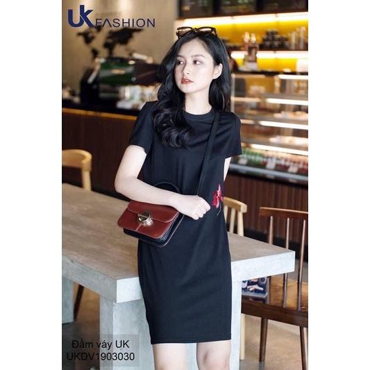 Đầm cotton thêu hoa tuyết liên hàng công ty