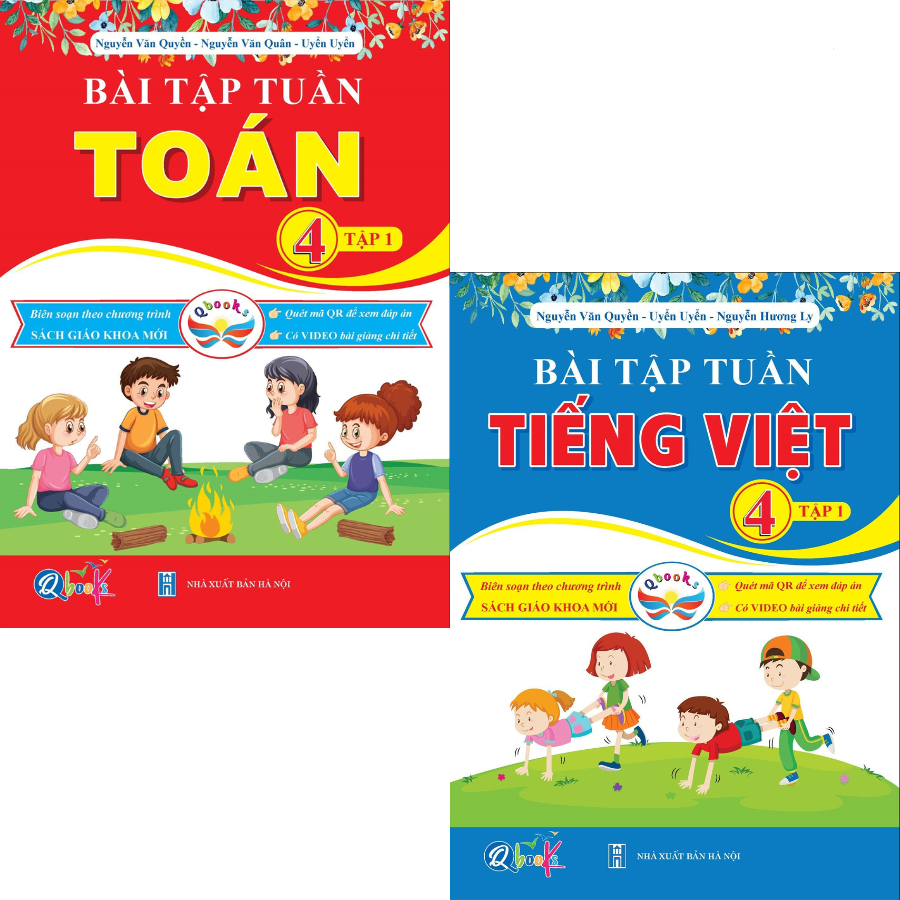 Sách Combo Bài Tập Tuần Toán và Tiếng Việt Lớp 4 - Tập 1 - Cánh Diều  - Bản Quyền