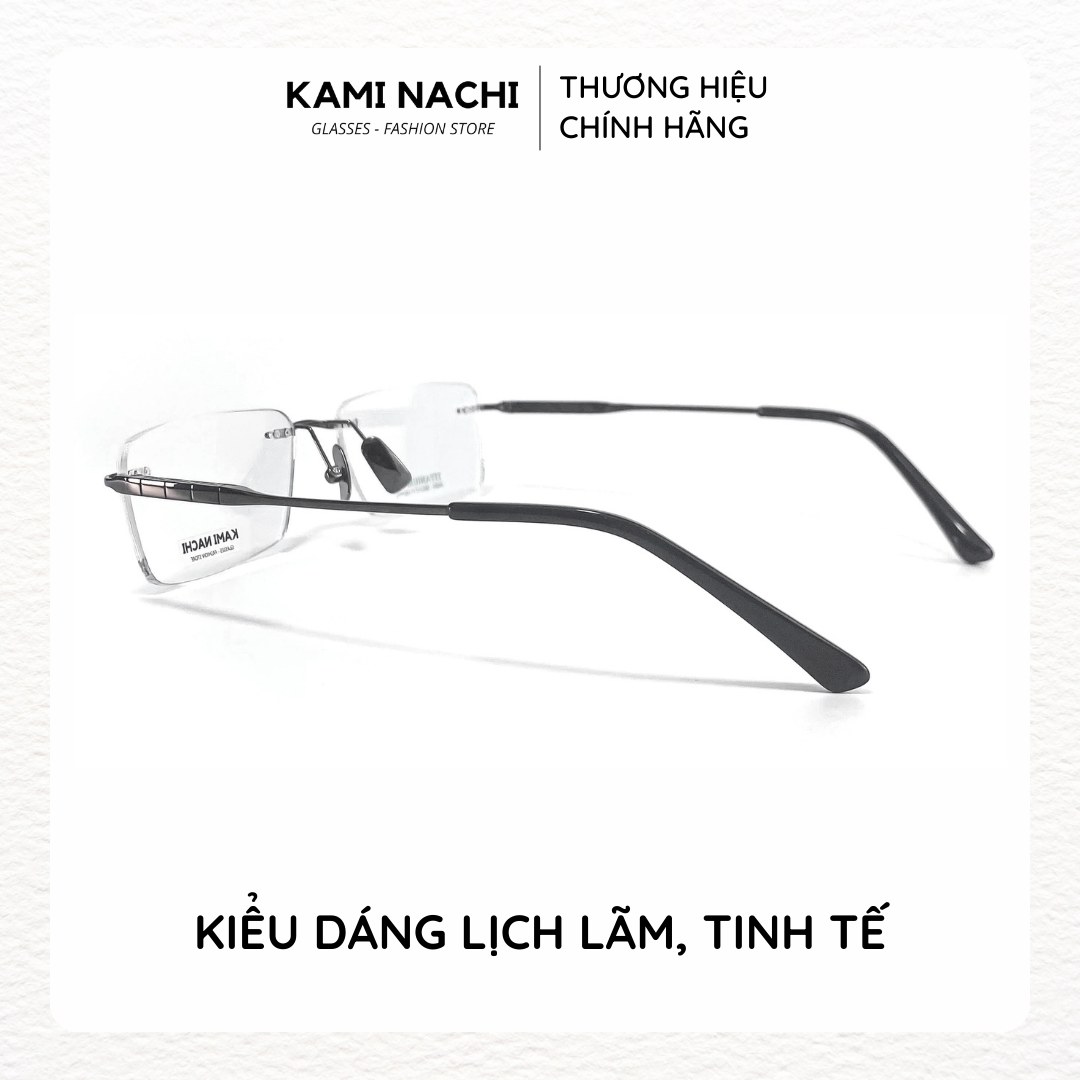 Gọng kính The Business Man phiên bản Big Boss size M chất liệu Titanium mạ Ion KAMI NACHI mã 91091