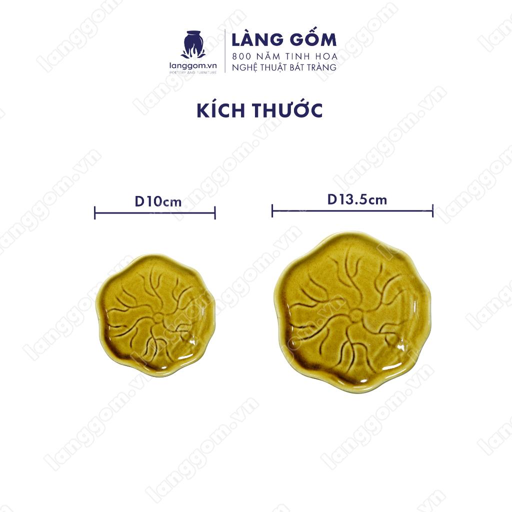 Bộ ấm chén Men hỏa biến giỏ cá - Gốm sứ Bát Tràng - Làng Gốm