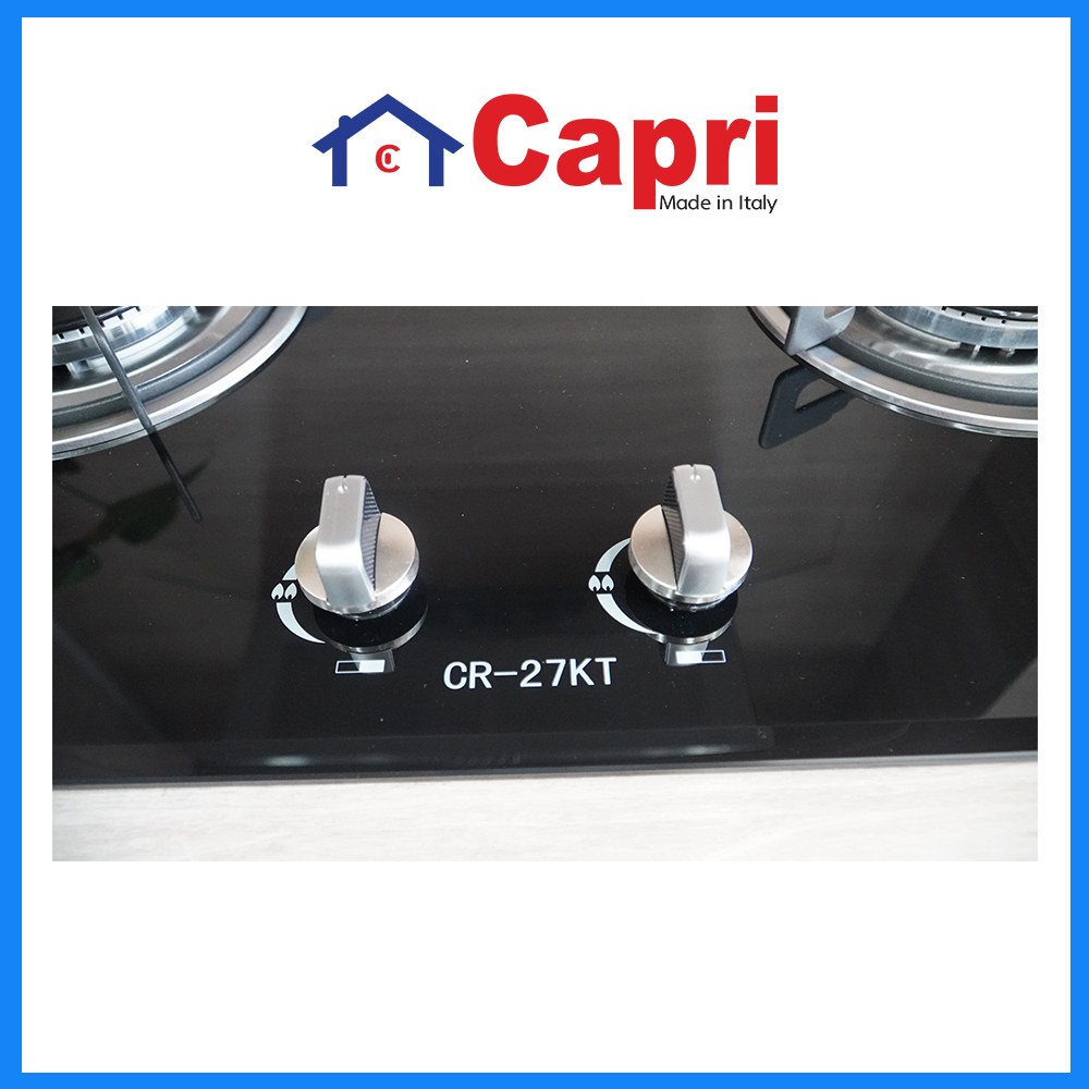 Bếp gas âm kính 2 vùng nấu Capri CR-27KT | Hàng chính hãng