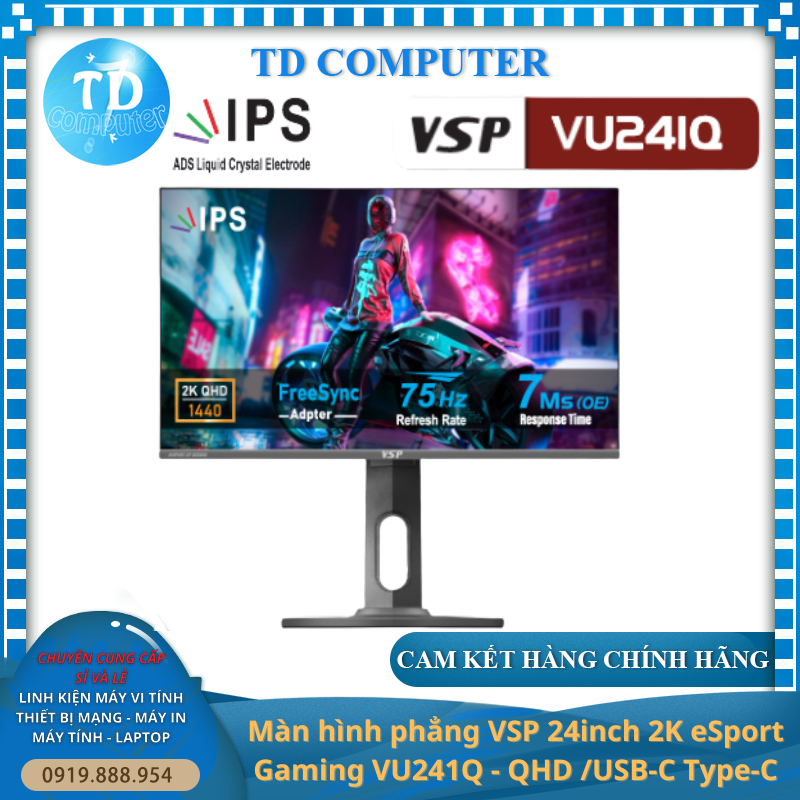 Màn hình VSP VU241Q 24inch Gaming - Hàng chính hãng TECH VISION phân phối