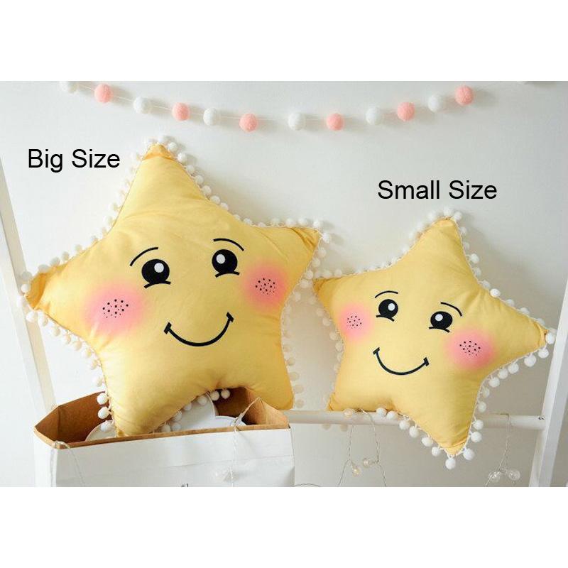 1 pc Phim Hoạt Hình Star/Trăng/Khuôn Mặt Tươi Cười Trẻ Em Ngủ Cushion Dễ Thương Clouds Lông Mi Trẻ Em Phòng Trang Trí Sang Trọng Gối đệm Bóng