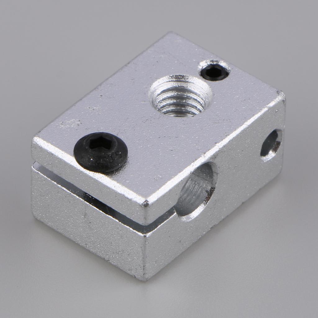 V6 Aluminum Heater Block M6 Nozzle for MK7 MK8 3D Printer Extruder Hot End Heating Block
